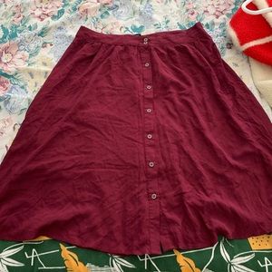 Forever21 burgundy high waisted skirt